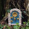 Elf Fairy Door Miniature Garden House Decor Tree Doors Miniature Yard Art Wooden Sculptures Mini Home Garden Doors Ornaments