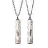 Pair Necklace Surgical Stainless Steel Cat Moon Star Heart Tail Shared Heart Silver Silver [White Clover] & 4SUP105SV&4SUP106SV