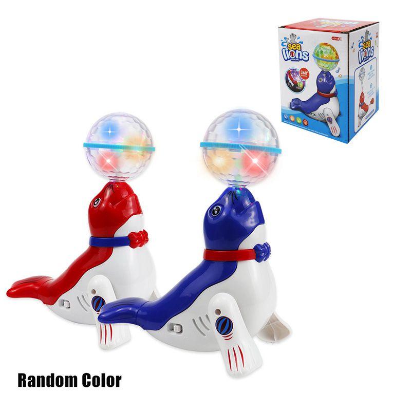 

Танцующий Электронный Ходячий Светящийся Робот Собака Морские Львы Музыкальная Игрушка Подарок Ребенку Малышу SeaLions