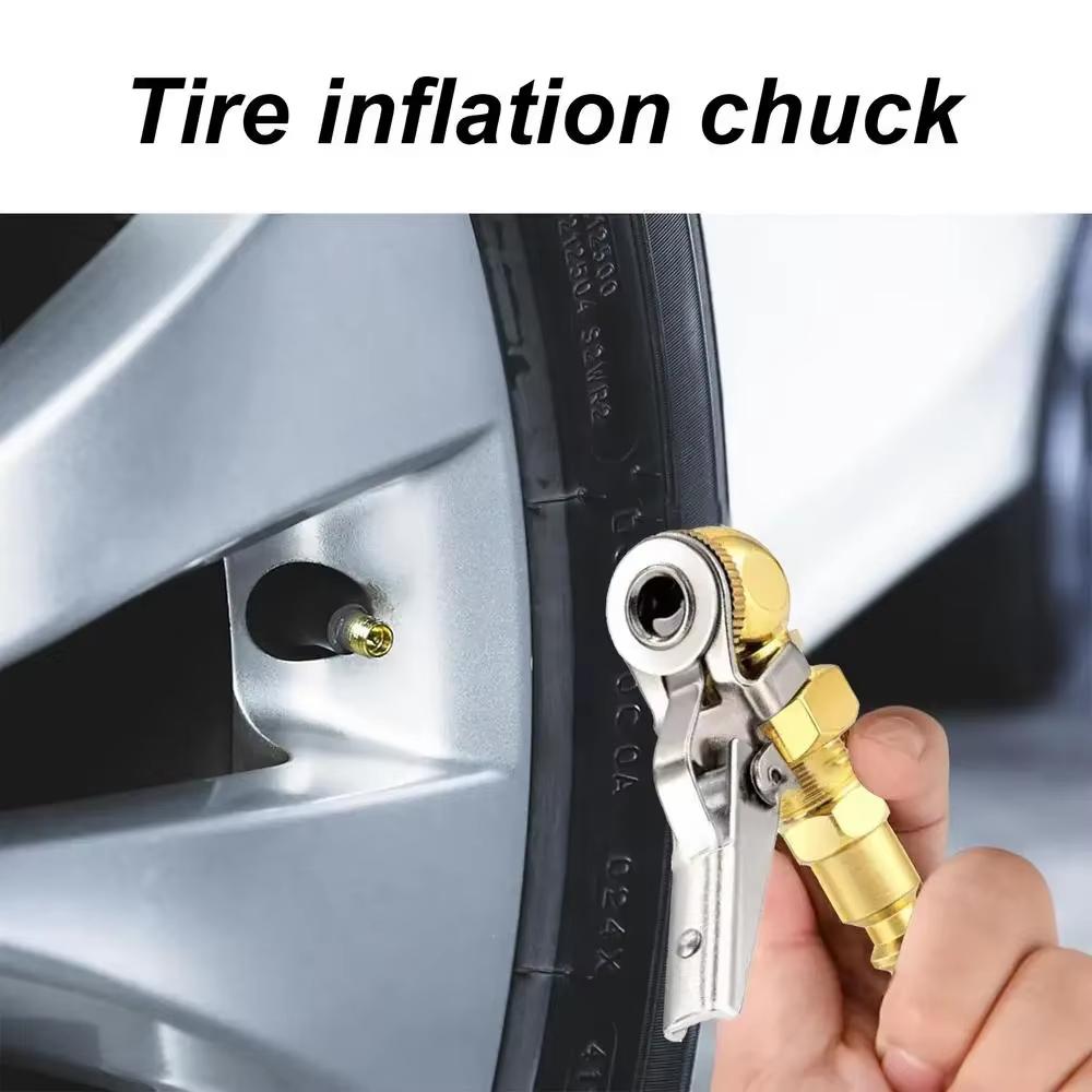 2 Stück Geschlossener Kugel Reifenfüller 1/4 Zoll FNPT Robuster Metallclip Verriegelnder Luftfüller 250 PSI Max Luftkompressor Zubehör