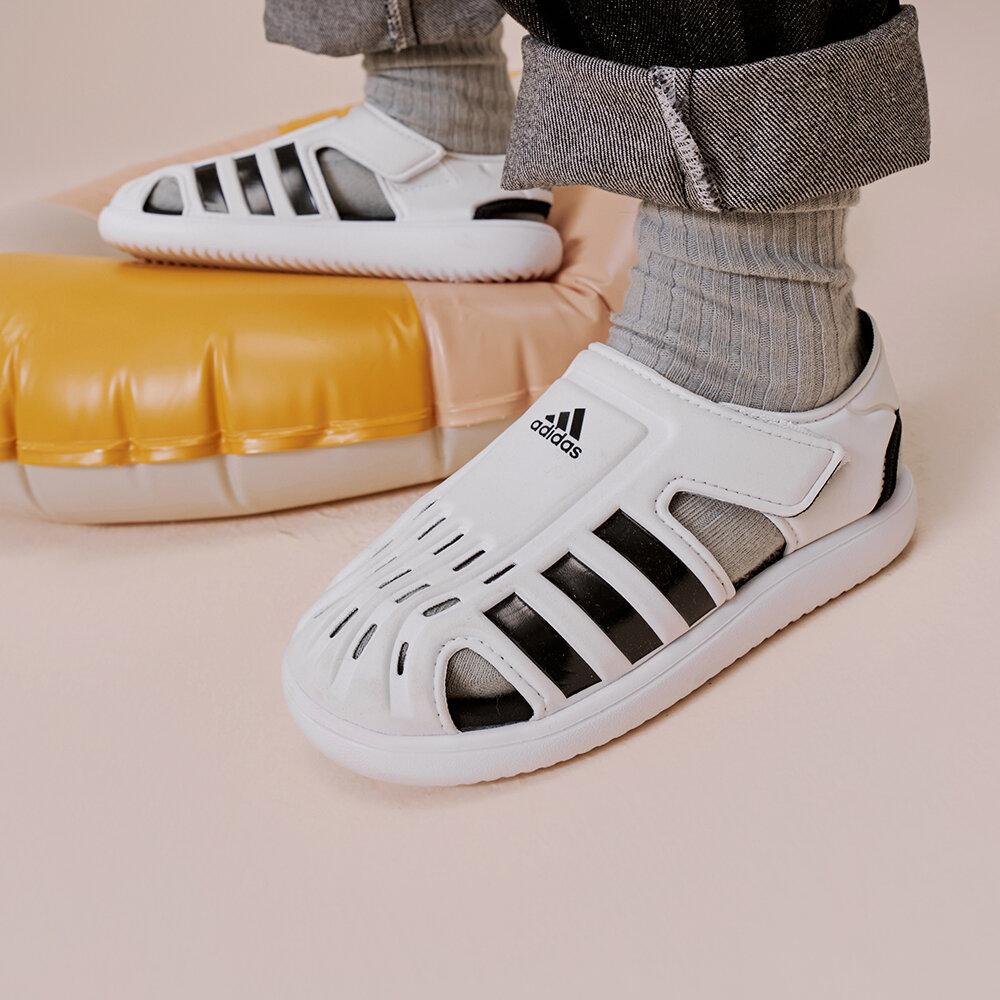 Adidas Water Sandal Comfortable Children s Sandals White Black Childre 28
