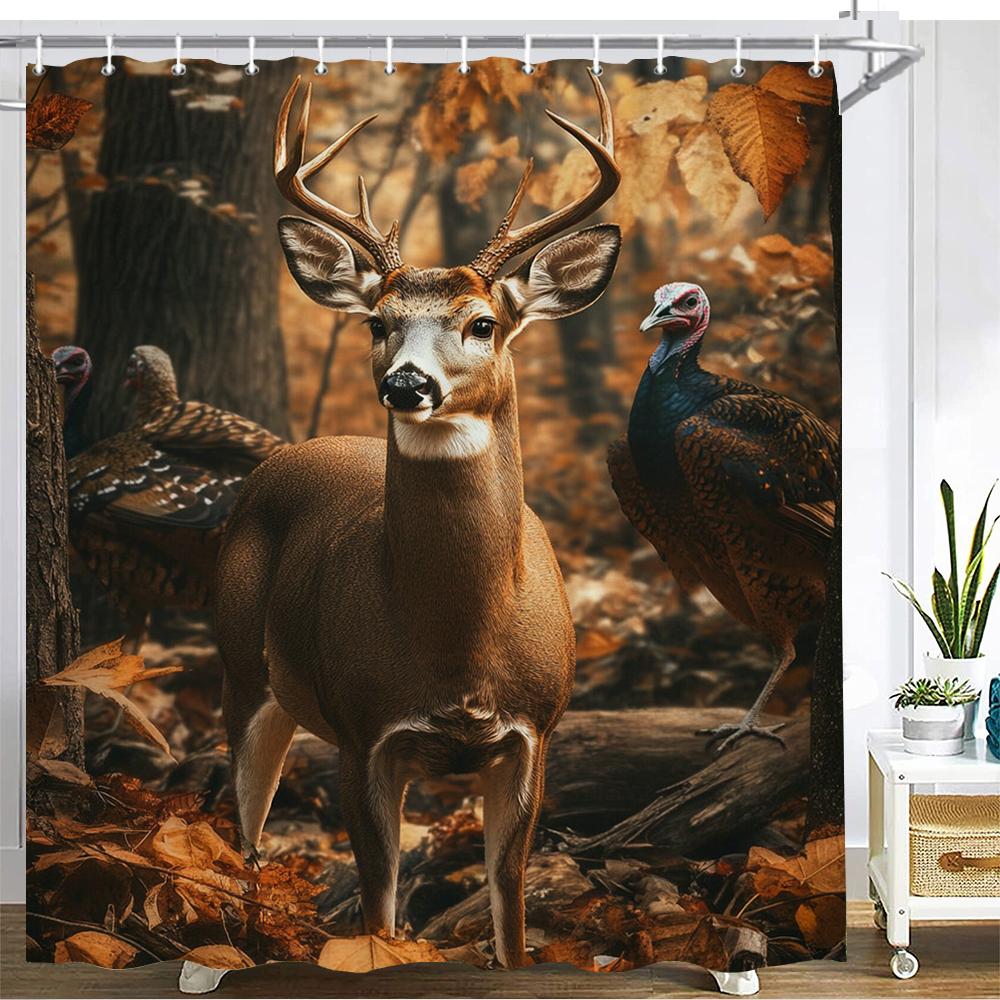 Forest Animal Pattern Shower Curtain Bath Curtain Printing Polyester fabric Bathroom Curtains for Home decoration curtain