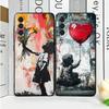 B-Banksy Art Graffiti Artist Soft Phone Case for Samsung A17 A37 A57 A16 A26 A36 A56 A15 A25 A35 A55 A14 A24 A34 A54 A13 A23 A33
