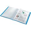 Clear File Folder Holder-In 12-Pocket A4 Portrait Blue 6171-3T-B