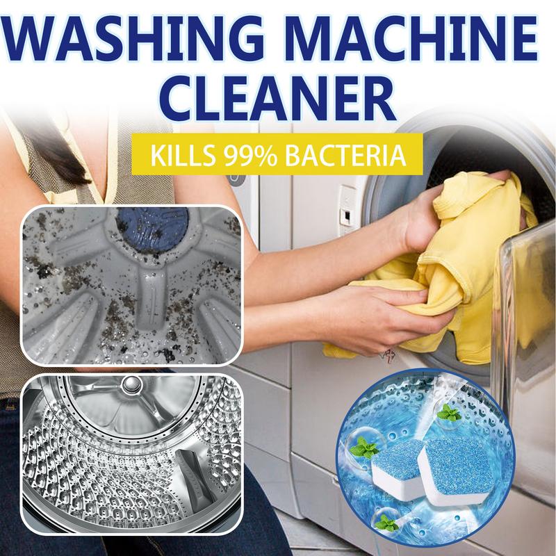 Washer Deep Cleaning Tablet Box Of 12pcs Soluble In Water Washer Smell Removing Tablets Household Cleaning Supplies For Top