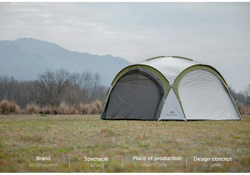 Moonlight White Dome Outdoor Camping Tent - Large Canopy with Screen and Curtains