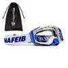 NAFEIB Motocross Goggles with Storage Bag Anti-UV Windproof Dustproof Dirt Bike ATV Off-Road Racing Goggles for Men Women