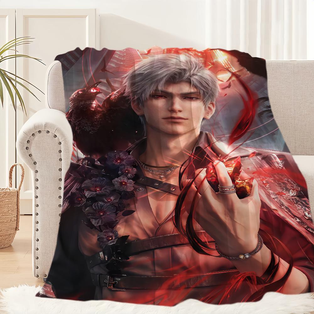 Game Love and Deepspace Sylus Warm Soft Plush Nap Blankets Sofa for Living Room Office Bedroom Home Travel Kid Birthday Gifts
