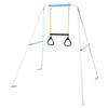 Trapeze Swing Bar Red, Coated Chains Swing Accessories for Backyard