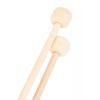 Wood Handle Percussion Drumstick Mallets Marchings Band Felt Head Drumsticks