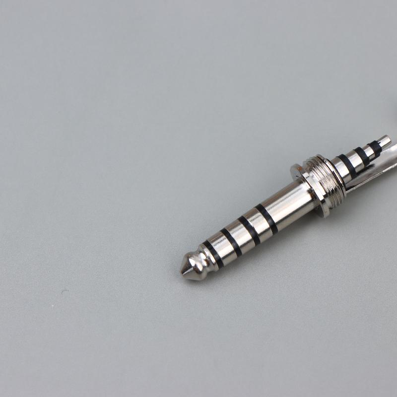 HIFI 4.4MM 5Pole Balanced Audio Plug Copper Rhodium Plated with Clip for Custom Studio Headphones