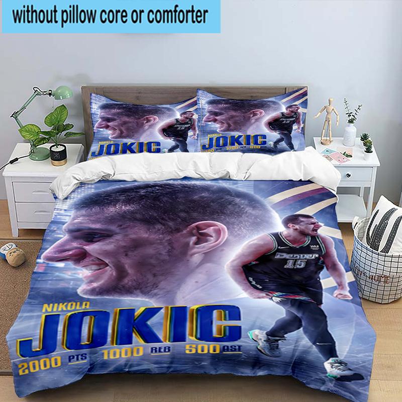 3PCS Jo-kic's Denver Dominance Bedding Set,Including 1pc Duvet Cover And 2pcs Pillowcases Perfect for Bedroom, Dormitory, Fan Christmas Gift