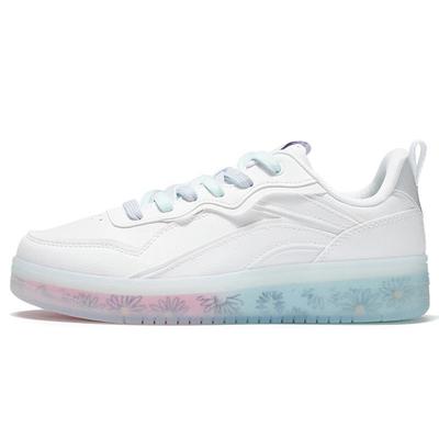 Li Ning Disney X Collaboration Series Rutschfeste Langlebige Leichte Low-Top Skateschuhe Damen Sneaker Weiß AGCS020-2