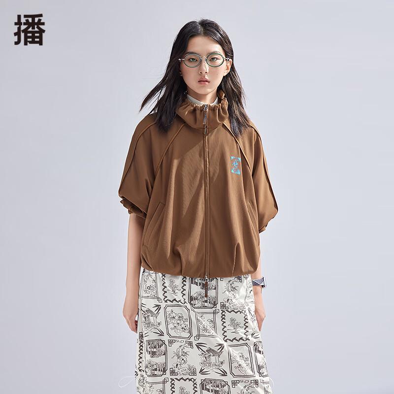 

Women s Academy Style Stand Collar Bomber Jacket M