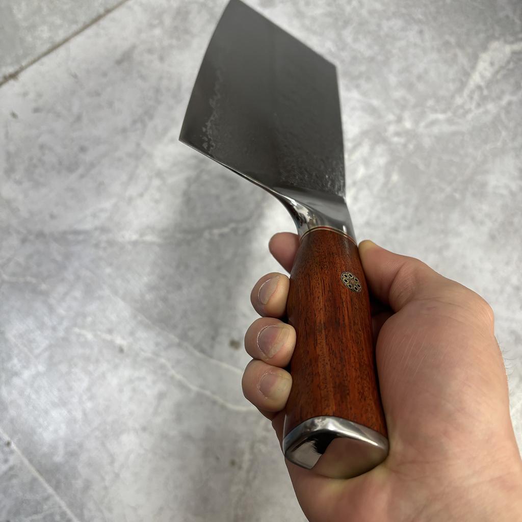 7.7 Inch Slicing Knife Handmade Damascus Steel 10Cr15CoMov Blade Wood Handle Chef Cutting Vegetables Cleaver Meat Kitchen Knives