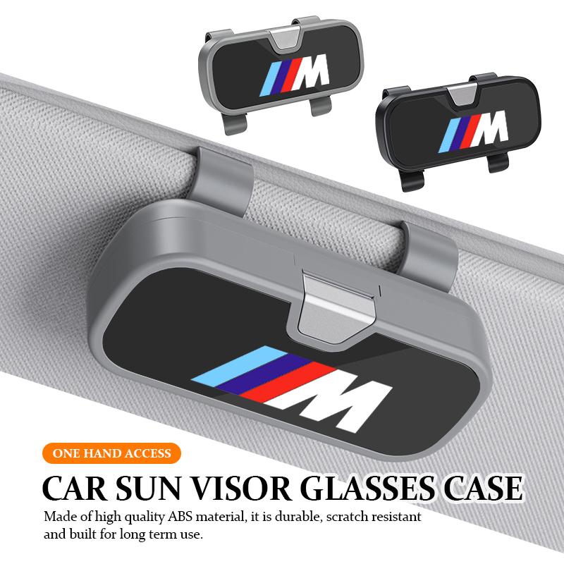 Car Sun Visor Sunglasses Holder Case Anti-Scratch Protective Box For BMW Performance M E87 E30 E46 E28 F35 G20 E93 F20 X3 X QH9