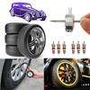 1set Automobile Tire Valve Core Wrench Set Four In One Valve Stem Repair, Installation And Removal Tool Cleaning Tool