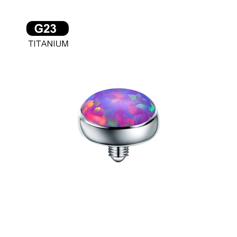 G23 Titanium Piercing Nariz Opal Gem Septum Nose Ring Conch Tragus Helix Earring DIY Sexy Body Jewelry 1PC