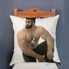Super Sexy Hot Masculine Male Muscle Hairy Bear Man Cartoon Gay Art Soft Velvet Sofa Pillow Case Cozy Boyfriend Cushion Cover