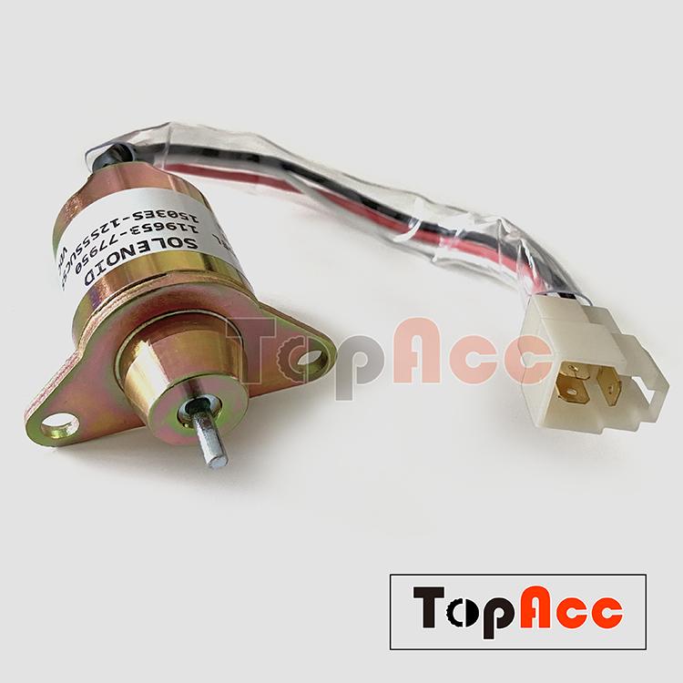 119653-77950 12V Stop Solenoïdeklep Voor Yanmar Motoren 119285-77950 1503ES-12S5SUC5S SA-4562T SA-5213 M806808 11965377950
