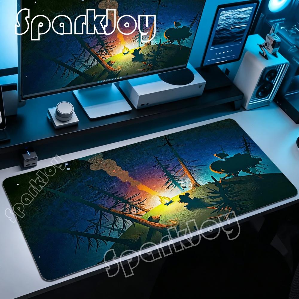 Anime Gamer Outer Wilds Mousepad Laptop Universe Space Solar System Xl Mouse Pad Hd Desk Mat Pc Gaming Accessories Keyboard Pads
