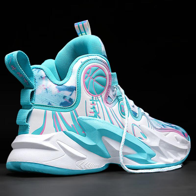 Men's shoes 2025 new spring and autumn youth blue basketball running sports shoes junior high school students friction has sound