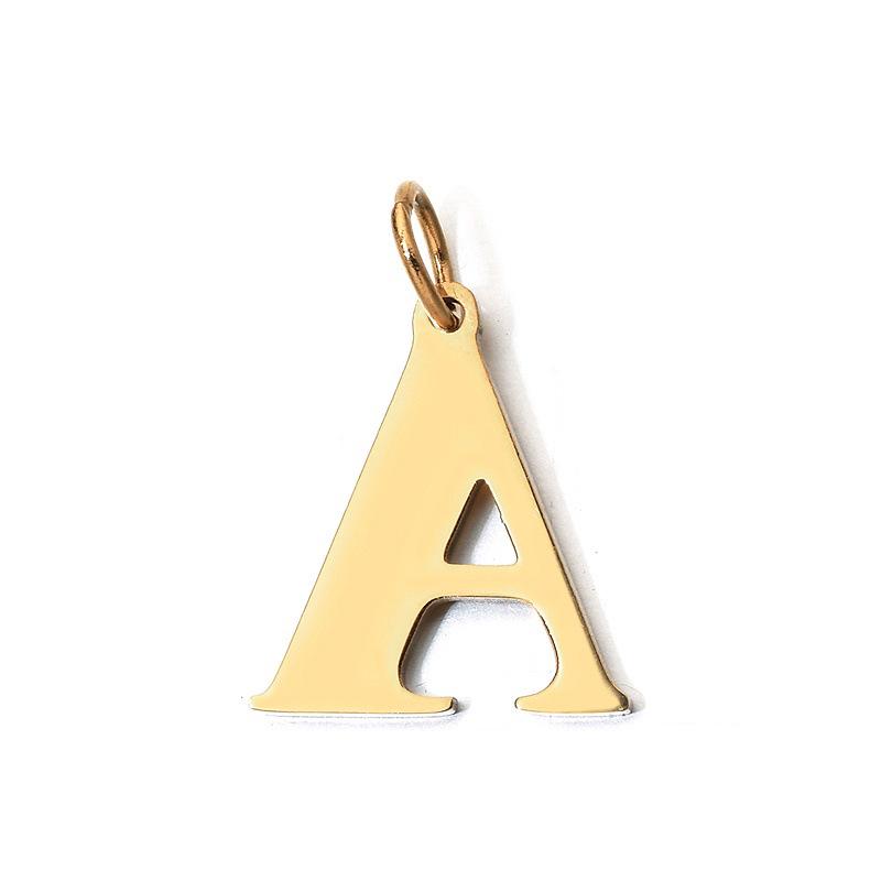 DIY 26-Letter Clavicle Chain Pendant: Personalized Stainless Steel Jewelry with a European and American Design Touch