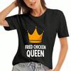 Fried Chicken Lover Unisex Cotton T Shirt, Pure Cotton Premium Print, Durable, Casual And Fashionable. I'm With The Fried Chicken Graphic Design Tee F