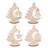 Xmas Tree Cutout Ornament Wooden Tree Ornament with Cut-out Patterns Hanging Pendant Freestanding Christmas Tree Centerpiece for Table Mantel