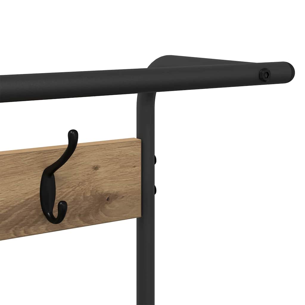 Artisan Oak Coat Stand 95 X 34 X 184 Cm Wood Based Material