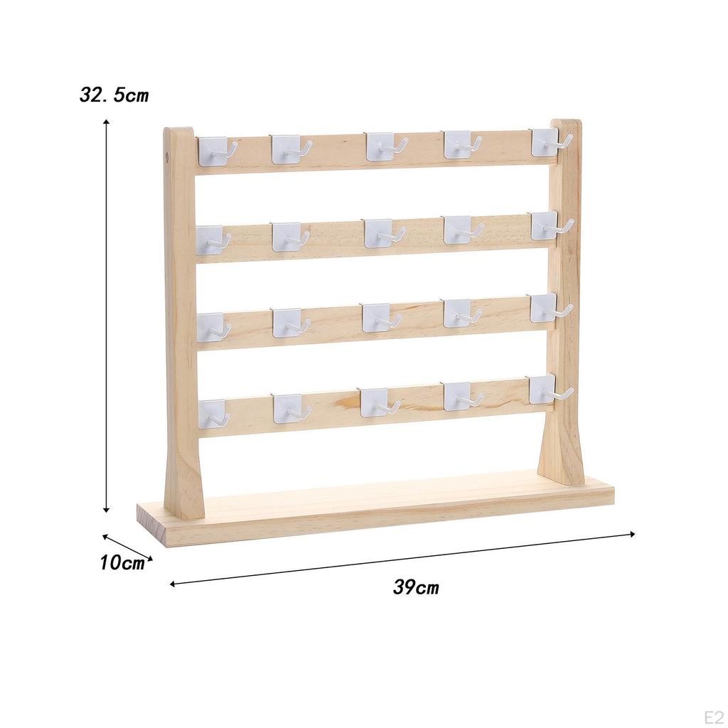 Schmuckständer mit abnehmbaren Haken, Ohrringkarten Halskette Armband Schlüsselanhänger Vitrine