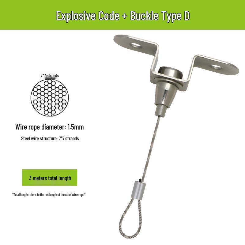 Adjustable Safety Hanging Kit: Rope, Buckle & Acrylic Board Line