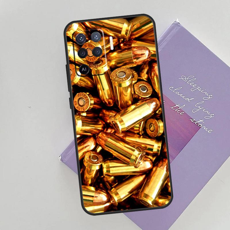 Military Gun Bullets Collage Phone Case For Oppo A96 A76 A16 A74 A53 A54 A94 A15 A17 A52 A72 A57S A58 A78 A98 A79 Cover