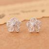 925 Sterling Silver Cute Flower Hollow Earrings For Women Girls Fashion Ins Anti-Allergic Daily Ear Piercing Earrings Jewelry