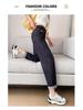 Women's Petite High-Waist Elastic Harem Jeans: Cropped, Plus-Size Carrot Pants for Spring & Autumn