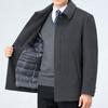 Revers Kaschmirjacke Herren mittellanger High-End-Casual-Business-Wollmantel Winter neuer Wollmantel mittleren Alters