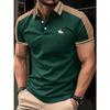 Summer New Men's T-shirt Tops Daily Casual Printing Lapel Short-sleeved Polo Shirt