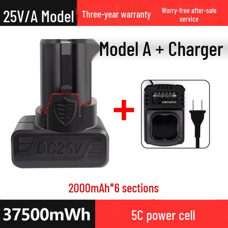 25V Rechargeable Hand Drill with Lithium Battery - Universal Large Capacity Electric Pistol Drill & Screwdriver