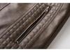 Men's PU Leather Hooded Jacket - European & American Style, Autumn/Winter Motorcycle Design