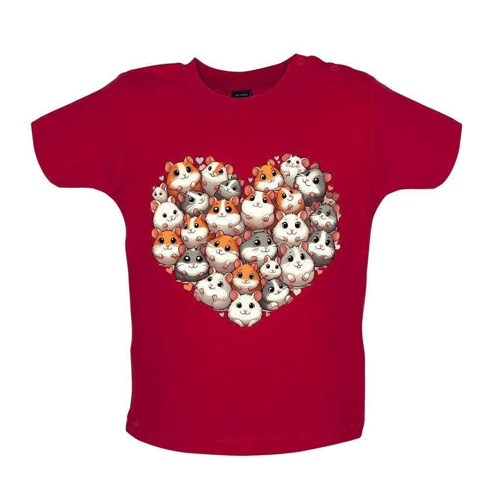 

Hamster Love Heart Cute - Baby Kids Boys Girls Unisex T-Shirt / Babygrow - Cute Pet Hamsters Love Pets 130