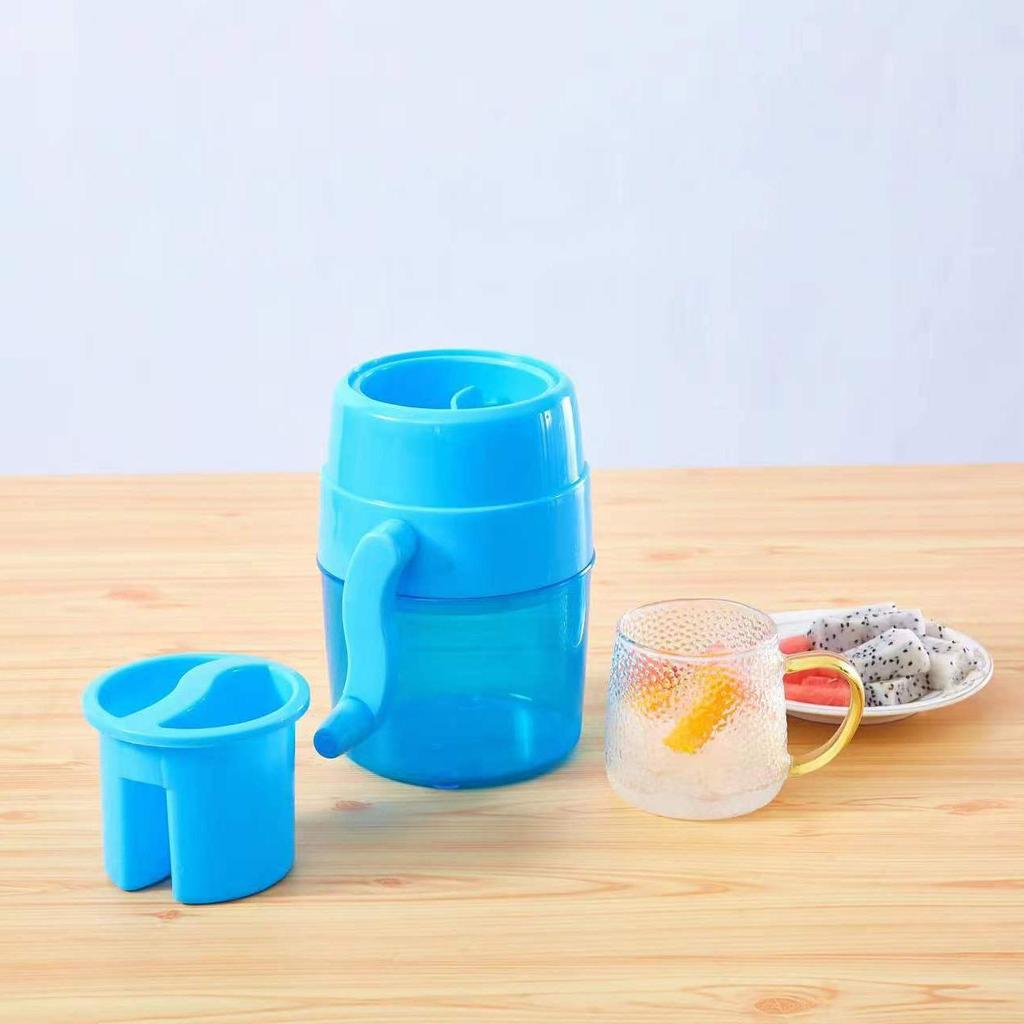 Vintage Hand-Crank Shaved Ice Maker, Compact Manual Smoothie & Ice Crusher, Large Capacity
