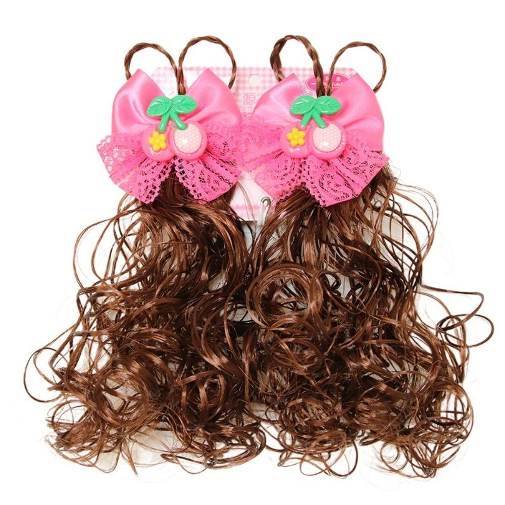 2Pcs Headwear Kids Hairpin Wig Cute Girl Curly Hair Princess Children Hair Clip  Baby