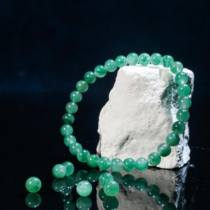 Natural African Green Gemstone Round Beads for Bracelets and DIY Jewelry Accessories