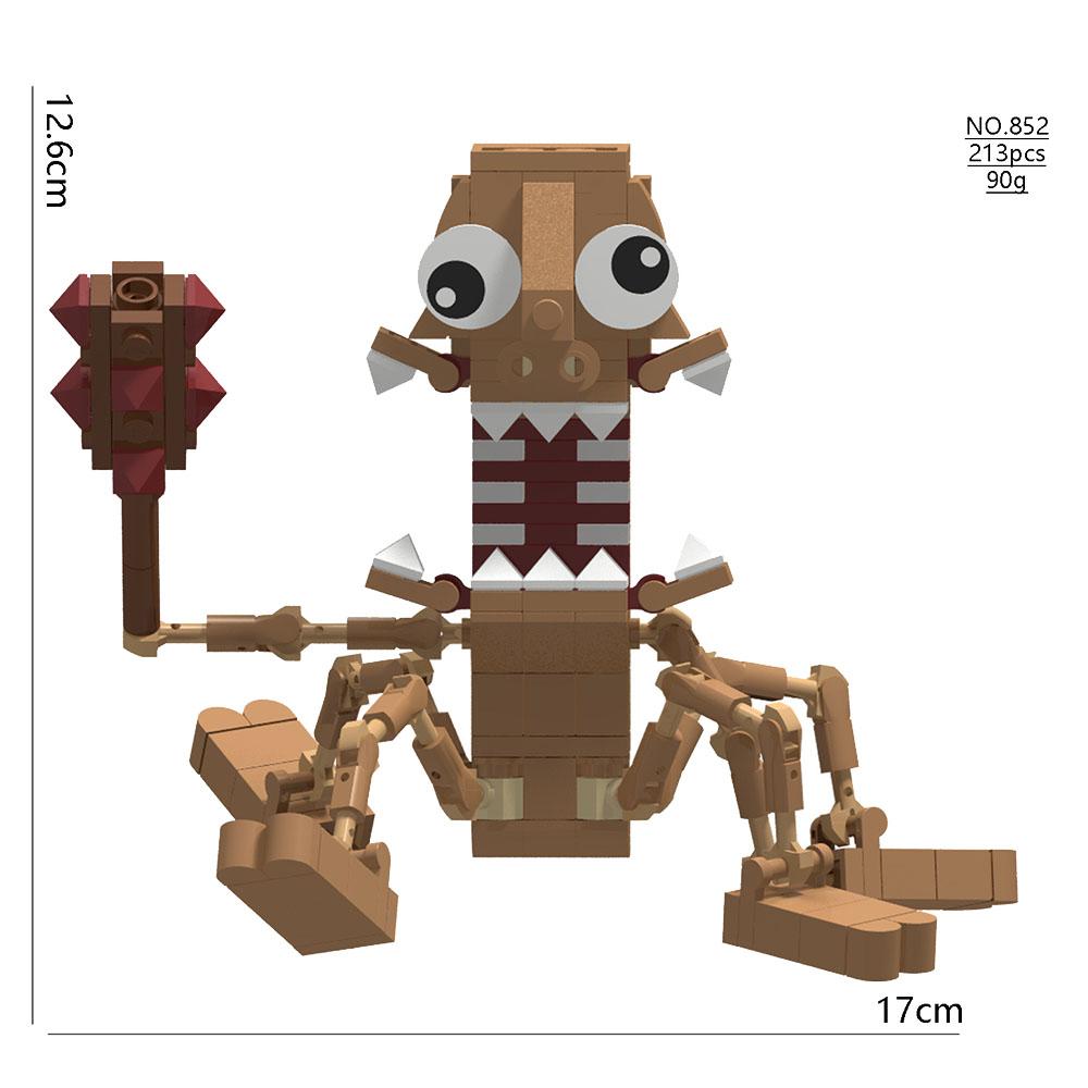 Italian Brainrot Animal MOC Building Block Tung Tung Tung Sahur Wheel Frog Elephant Tree Monster Monkey Toy Desk Decoration Q064