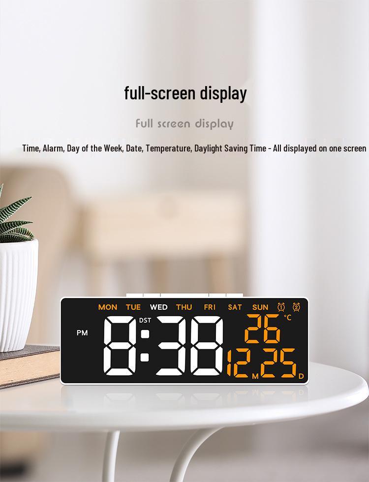 LED Alarm Clock - Multifunctional Desktop Clock with Temperature Display & USB Output, Multiple Alarms, Model 6668
