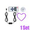Car Window LED Lights Glowing Heart Atmosphere Lamp USB Wiring Car Modification Neon Car Interior Decoration Lights Strip