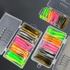 Floating Soft Plastic Small Fishing For Walleye, 3.5 Inch And 4 Inch Size, Multiple Colors, Soft Two Color T Tail Soft With Head Hook