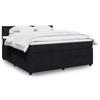 VidaXL Slatted Bed Base with Mattress Black 180x200 Cm Velvet 3287820