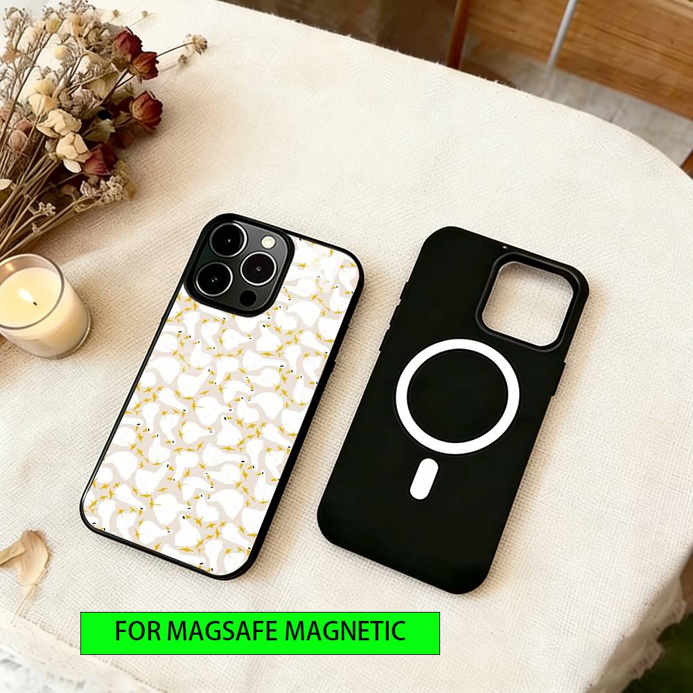 Cute Chick Pattern Phone Case For iPhone17,16,15,14,13,12,11 Plus,Pro Magnetic For Magsafe Wireless Charging