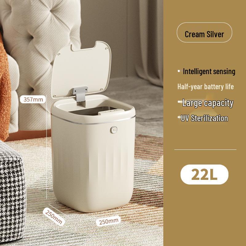 Automatic Smart Induction Trash Can for Home – Large Capacity for Living Room, Kitchen, Bathroom